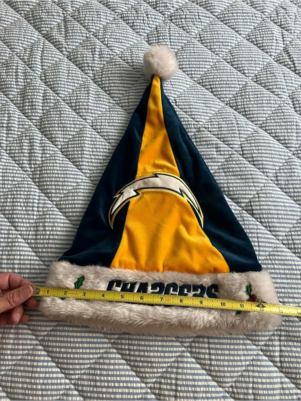 Los Angeles Chargers Navy & Gold Holiday hat
